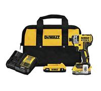 DEWALT - driver de impacto de 20 V, sin cable, 3 velocidades, batería y cargador incluidos (DCF845D1E1), color negro