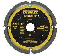 DeWALT Hoja de sierra para fibrocemento y tableros laminados, 190 x 30 mm, 4 dientes DT1472
