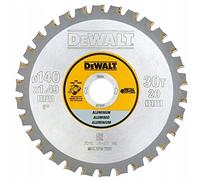 DeWalt DT1910-QZ - Hoja para sierra circular sin cable, 140 x 20 mm, 30D para aluminio FTG +3º
