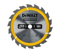 DeWalt Hoja para sierra circular para construcción DT1938-QZ 184 x 16 mm 18 dientes ATB +20°