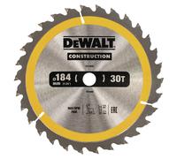 DeWalt Hoja para sierra circular portátil para construcción DT1940-QZ 184 x 16 mm 30D ATB +10º