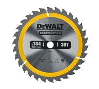 DeWalt Hoja para sierra circular portátil para construcción DT1940-QZ 184 x 16 mm 30D ATB +10º