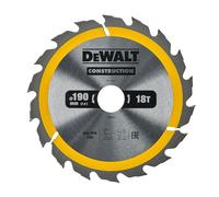 DeWalt DT1943-QZ - Hoja para sierra circular portátil para construcción, 190 x 30 mm, 18D ATB +20º