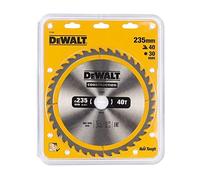 DeWalt DT1955-QZ - Hoja para sierra circular portátil para construcción, 235 x 30 mm, 40D ATB +10º