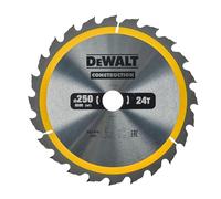 DEWALT DT1956-QZ - Hoja de Sierra Circular Estacionaria, Disco Cortante de 24 Dientes 250x30mm, Herramienta Resistente a Clavos, Duradera, Especial para Construcción y Uso Profesional