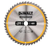 DEWALT DT1959-QZ - Hoja para Sierra Circular Estacionaria, Longitud(mm)/calibre(mm): 305 x 30 mm; 48 dientes, ángulo +10°, para Construcción, velocidad Máx 4800 rpm