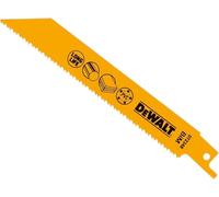 DeWalt DT2348-QZ - Hoja de sierra sable bi-metal, longitud de 152 mm, paso de diente de 1,8-2,5 mm, para plásticos duros y tuberías de 3 a 12 mm de espesor