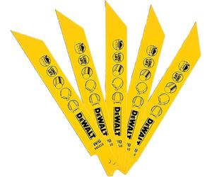 DeWalt DT2384-QZ - Hoja de sierra de sable bi-metal, longitud de 152 mm, paso de diente de 1, 4 mm, para corte en metal, chapa, tuberías y perfiles