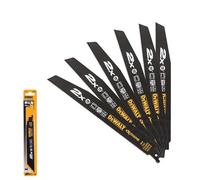 DEWALT DT2408L-QZ- Pack de 5 Hojas de Sierra Sable bi Extreme 2X, Longitud: 203mm, Paso de diente: 1.8 -1.4mm, Uso en metal