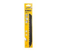 DeWalt DT2420-QZ - Hoja de sierra sable bi-metal, longitud: 240mm, paso de diente: 12.7mm, hoja de carburo de tungsteno para corte de hormigón celular, ladrillo rojo y fibrocemento hasta 150mm