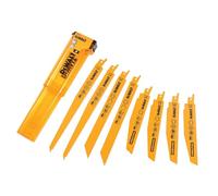 DEWALT DT2442-QZ - Kit 8 hojas de sierra de sable, Bi-metal, Dentado patentado para aplicaciones exigentes, para madera, madera con clavos y metal