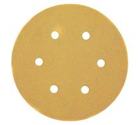 DeWalt DT3121-QZ Discos de lija de 150mm y grano 40, con velcro de acoplamiento rápido y 6 orificios perforados
