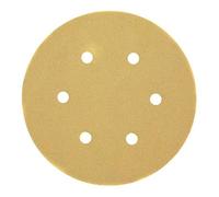 DeWalt DT3131-QZ - Discos de lija de 150 mm y grano 40, con velcro de acoplamiento rápido y 6 orificos perforados