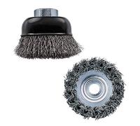 DeWalt DT3480-QZ DT3480-QZ-Cepillo de Copa Ondulado para Amoladora, 65mm, Longitud del Alambre: 19mm, diámetro Interior: Rosca M14, 0 W, 0 V