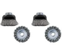 DeWalt DT3480-QZ DT3480-QZ-Cepillo de Copa Ondulado para Amoladora, 65mm, Longitud del Alambre: 19mm, diámetro Interior: Rosca M14, 0 W, 0 V (Paquete de 2)