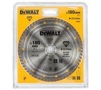 DEWALT DT3722-QZ - Disco de diamante turbo para corte en seco 180x22.2mm, para mármol, granito y piedra natural