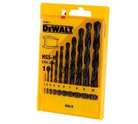 DeWalt Juego de brocas para metal HSS-R DIN 338 DT5911, 10 piezas