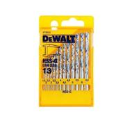 DeWalt DT5922-QZ - Juego de 13 Brocas para Metal HSS-G Din 338 en Cassette de Plástico Diámetro 1.5, 2, 2.5, 3.2, 3, 3.5, 4, 4.5, 5 x 2, 5.5, 6, 6.5 mm