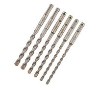 DEWALT DT60302-QZ - Juego de 6 Brocas SDS-PLUS, Brocas Ø6mm x2, Ø8mm x2, Ø10mm x2, Perforación en Hormigón, Brocas SDS-PLUS para Martillos Perforadores