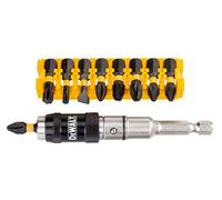 DEWALT DT70518T-QZ - Juego de 10 Piezas para atornillar Puntas Impact Torsion de 25mm: Pl6, T15, T30 x1, Ph2, Pz3, Pz2 x2, portapuntas pivotante, Arándano