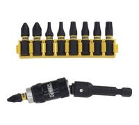 DEWALT DT70578T-QZ - Juego de 10 piezas de Atornillado FLEXTORQ con Soporte de Punta Pivotante, Puntas de 25mm: PH2 x2, PZ2, T10, T15, T20 x2, T25, T30