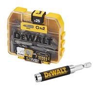 DeWalt DT71560-QZ - Juego de accesorios para taladro atornillador (PZ2, 25 x 25 mm, para taladro atornillador, color plateado