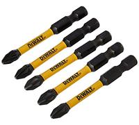 DeWALT DT7391T-QZ - Puntas torsión de impacto FlexTORQ 5 X PZ2 de 57 mm, Cabezal Pozidriv, Resistentes, Negro/Amarillo