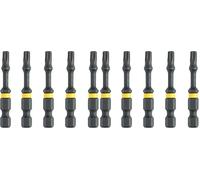 DEWALT DT7394T-QZ - Juego de 5 puntas de torsión de impacto extrema TORX T15 de 50 mm, Aplicaciones de atornillado Philips, Longitud 57 mm, cabezas de tornillos redondeadas Menos de 4° de movimiento