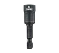 DeWalt DT7466-QZ - Llave de vaso hexagonal magnética de impacto de limpieza fácil 10mm, Plata