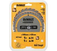 Dewalt dt90270 - hoja de sierra circular para construcción, 2 unidade