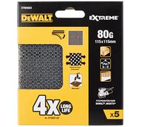 DeWalt DTM3022-QZ - Pack de 5 lijas de malla Klettfix (grano 80, 115 x 115 mm)