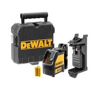 DEWALT DW088K-XJ - Láser Autonivelante de 2 Líneas en Cruz, Alcance de 15m, Base Pivotante, Precisión +/-3mm/10m, Compatible con Detector DE0892, Maletín y Pilas AA Incluidas