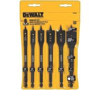 DEWALT DW1587 6 Bit 3/8-Inch to 1-Inch Spade Drill Bit Assortment