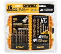 DEWALT DW1956 Pilot Point Twist Drill Bit Assortment, 16-Piece