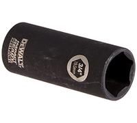 DEWALT DW2290 - Enchufe profundo listo para impacto de 3/4 pulgadas para unidad de 3/8 pulgadas, color negro