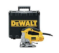 DEWALT DW331K-QS - Sierra de Calar, 701W, Velocidad Variable 0-3100 cpm, Corte en Madera 135 mm, Metal 12 mm, Acción Pendular, Cambio Rápido de Hoja, Base Ajustable, Incluye Maletín de Transporte