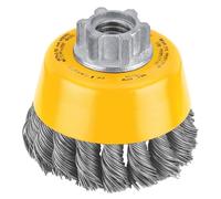 Dewalt DW4910 Paquete de 5 cepillos de copa anudados de 3 pulgadas por 5/8 pulgadas - 11 pulgadas / acero al carbono .020 pulgadas
