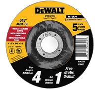 DeWalt dw8424b5 4 - 1/2-inch por 0.045-inch Metal rueda de corte, 7/8-inch Arbor, 5-Pack