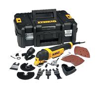 DeWALT DWE315KT-QS - Multiherramienta Oscilante de 300 W, 22.000 opm, Incluye 37 Accesorios y Maletin, Negro/ Amarillo