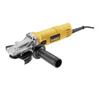 DeWALT DWE4157F-QS - Amoladora angular de cabeza plana, 900 W, color negro y amarillo