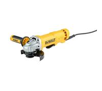 DEWALT DWE4233-QS - Mini-Amoladora 125 mm, Potencia de 1.400 W con Interruptor Hombre-Muerto, Empuñadura Lateral Antivibración, Diámetro Máx del Disco 125mm, 11500 rpm