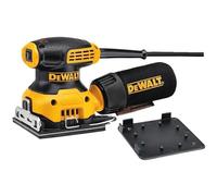 DEWALT DWE6411-QS - Lijadora Orbital 230W, 1/4 de Hoja, con Bolsa para Polvo y Adaptador de Aspiración, 14000 orb/min, Ideal para Acabado de Superficies, Pinzas de Sujeción