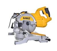DeWALT DWS777 Sierra ingletadora 6300RPM 1800W Acero inoxidable, Amarillo - Sierra circular (Sierra ingletadora, 6300 RPM, 21,6 cm, 3 cm, 2,1 m/s², 1,5 m/s²)