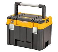DEWALT DWST83343-1 - Caja de herramientas profunda TSTAK con asa larga, IP54, Ranura TAG TOOL CONNECT, Bandeja de Herramientas para Fácil Acceso a las Herramientas
