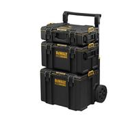 DEWALT DWST83402-1, Taller modular 3en1 TOUGHSYSTEM 2.0, Robusto, 2 armarios de pequeña y mediana capacidad y 1 armario móvil de gran capacidad, IP65. Negro y amarillo