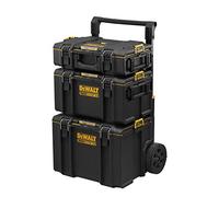 DEWALT DWST83402-1, Taller modular 3en1 TOUGHSYSTEM 2.0, Robusto, 2 armarios de pequeña y mediana capacidad y 1 armario móvil de gran capacidad, IP65. Negro y amarillo