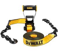 DEWALT DXBC10000C - Correa de Amarre de trinquete de 2 Pulgadas x 30 pies con Cadena de 18 Pulgadas y Ganchos de Acero, Carga de Trabajo Segura de 3.3 Libras, Resistencia a la Rotura de 10 Libras