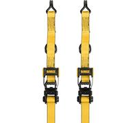 DEWALT DXBC50002 - Correas de Amarre de trinquete de 1.5 Pulgadas x 16 pies, Color Negro/Amarillo, Transporte de Carga Resistente (Resistencia a la Rotura de 5000 Libras), Paquete de 2