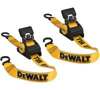 DEWALT DXBC9002 - Correas de trinquete retráctiles automáticas de 2 Pulgadas x 10 pies, Carga de Trabajo Segura de 1 Libra/Resistencia a la Rotura de 3.3 Libras, Paquete de 2