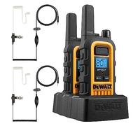 DEWALT DXFRS300 1 Watt Heavy Duty Walkie Talkies with Headsets - Waterproof, Shock Resistant, Long Range & Rechargeable Two-Way Radio with VOX (2 Pack)